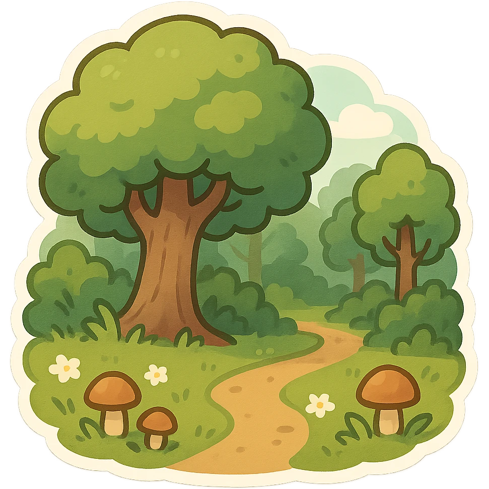 一个森林深处的场景 emoji