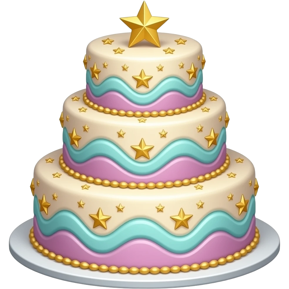 gemini 3 tier birthday cake emoji