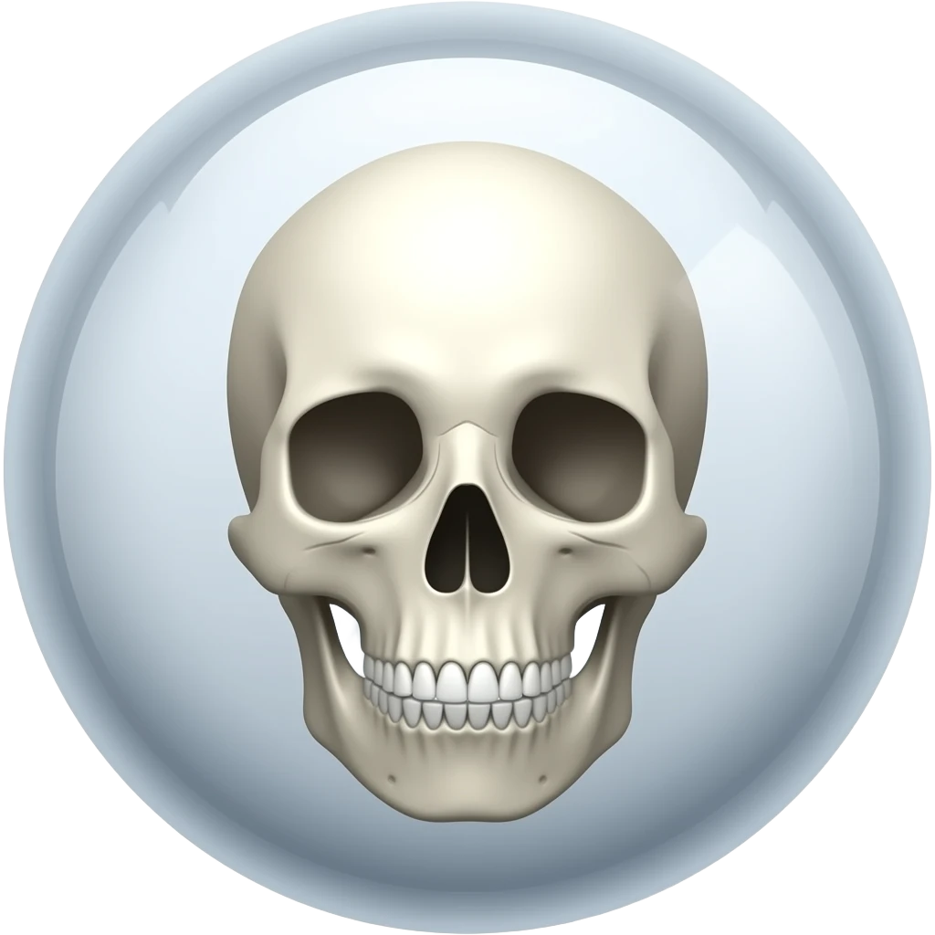 Skull in a glass ball emoji