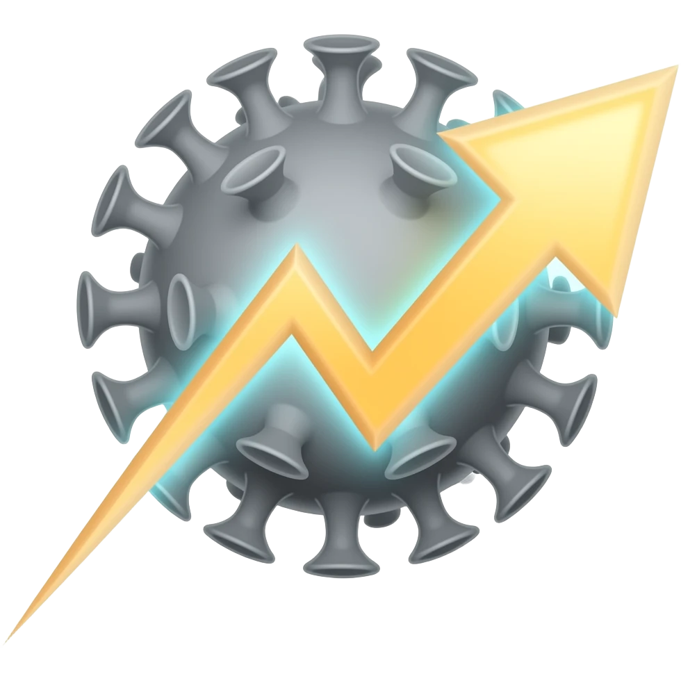 video with upward arrow and glow, viral growth, glossy, minimal, white background emoji