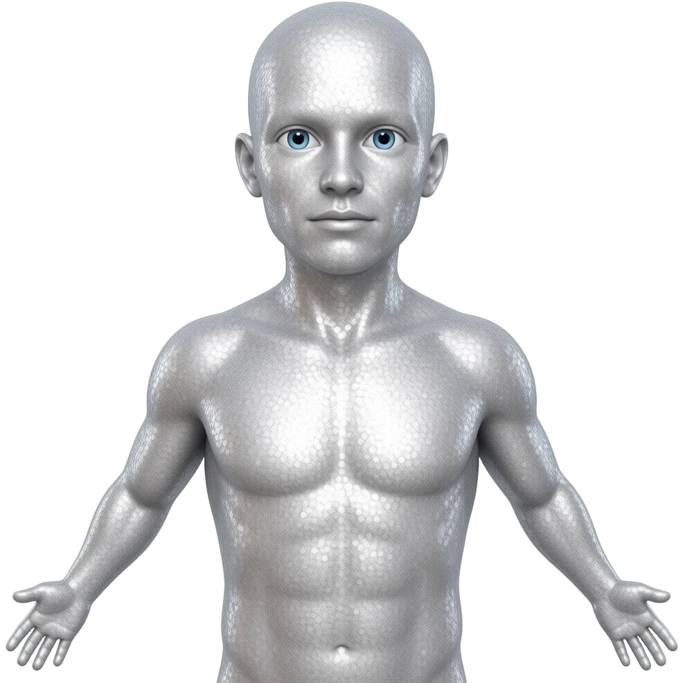 human body with glitter emoji