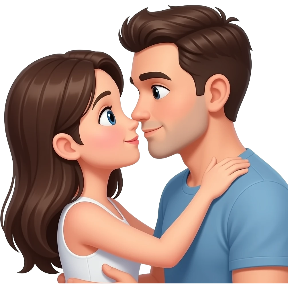 A girl and a guy having sex emoji