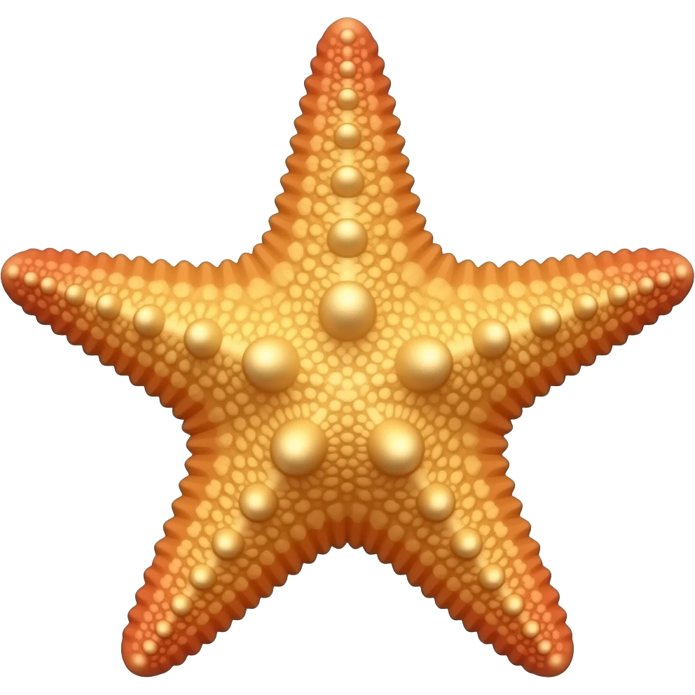 Seastar with one lifted ray from perspective emoji