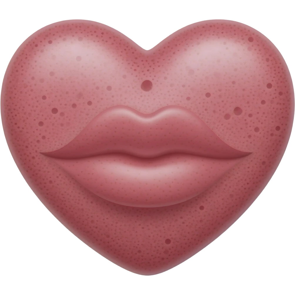 Губки в форме поцелуя цвет c97f8b emoji