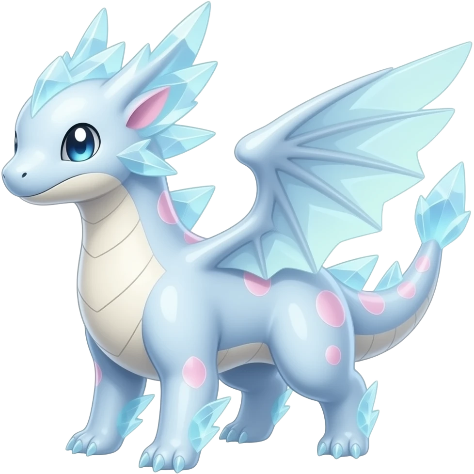 Shiny luminescent translucent diaphanous Diancie-Palkia-Amaura-Aurorus-Salamence-aesthetic-fusion emoji