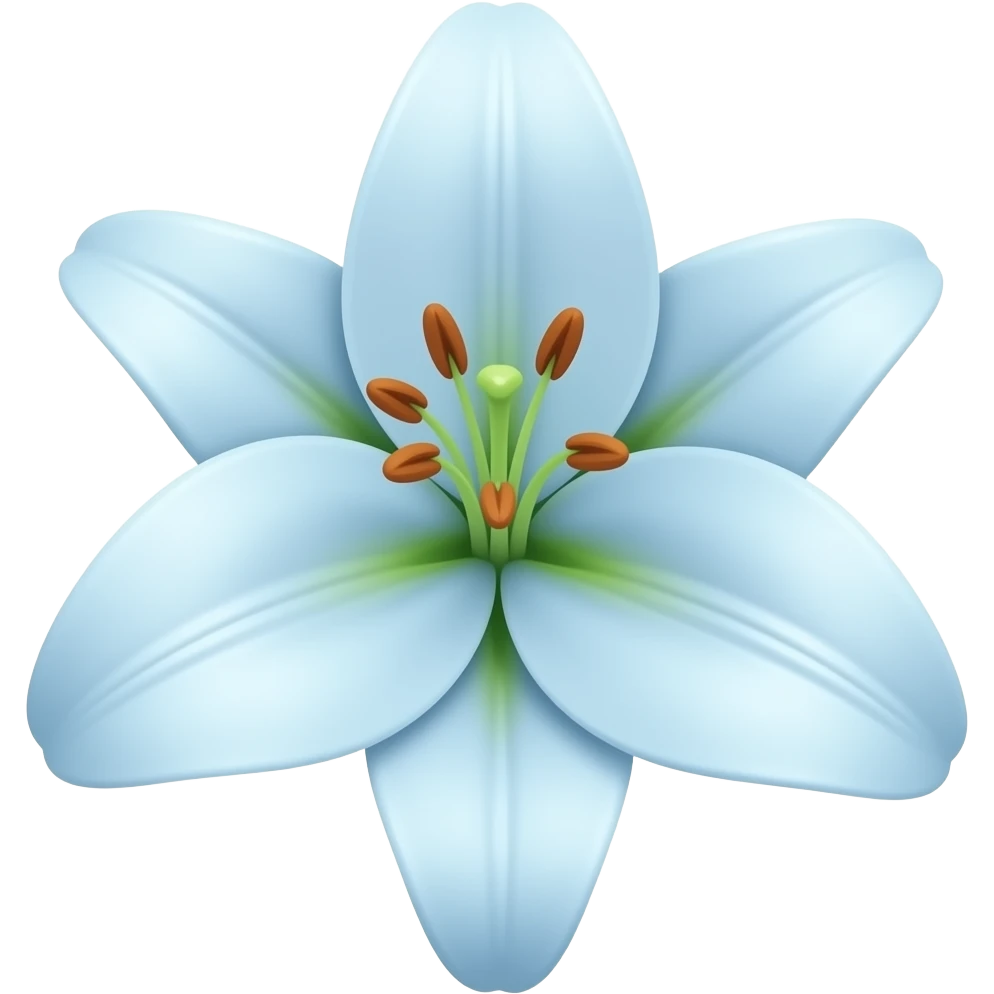 Light blue lily emoji