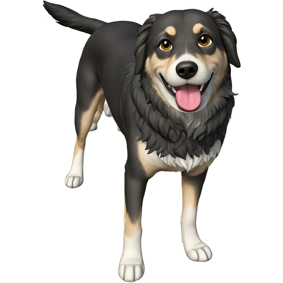 realistic dog in nature emoji