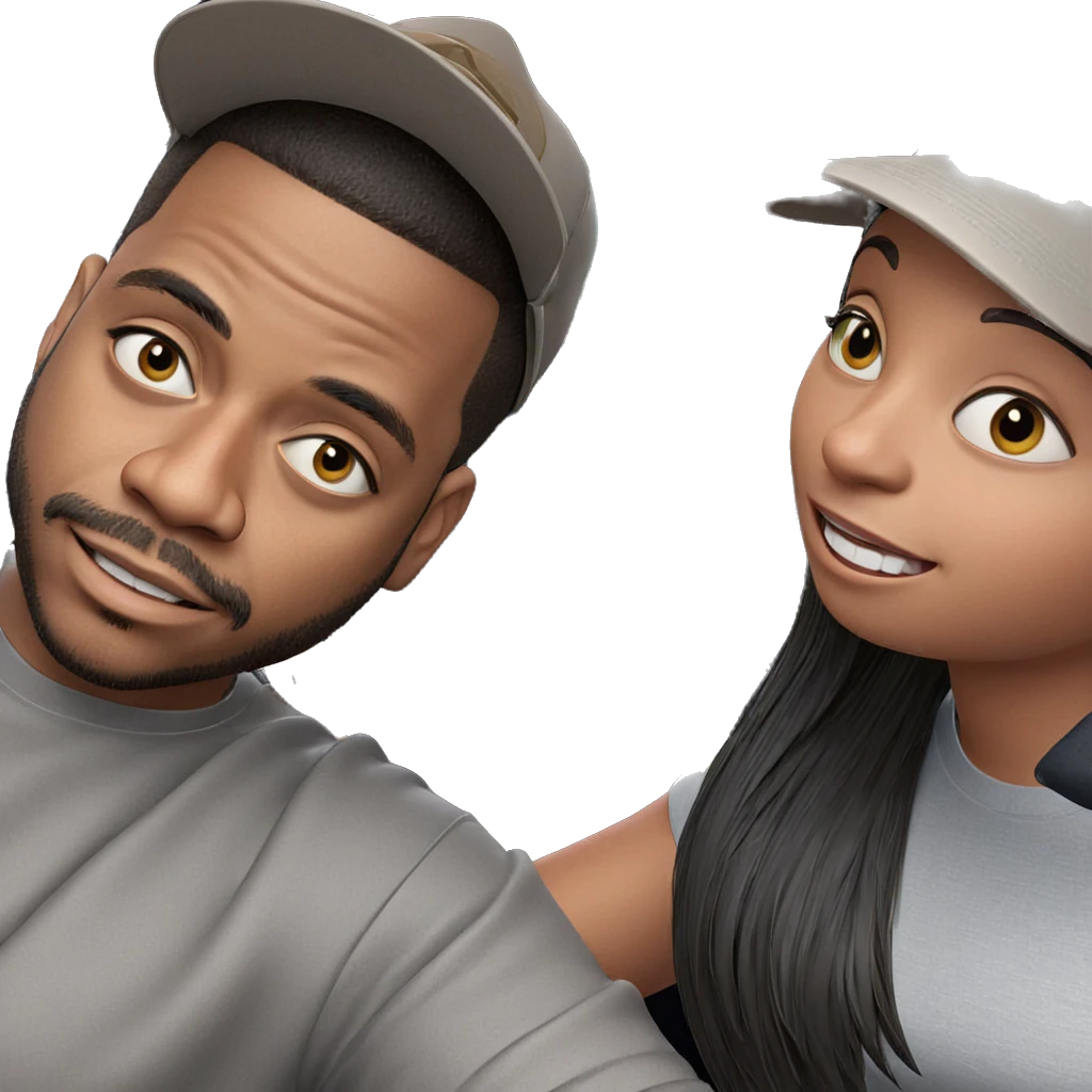 happy couple in car emoji