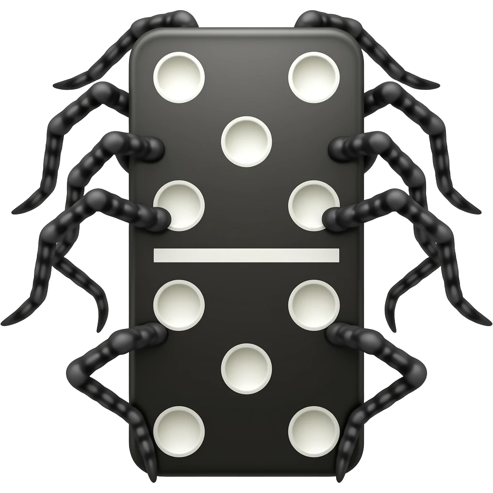 Domino with spiders legs emoji
