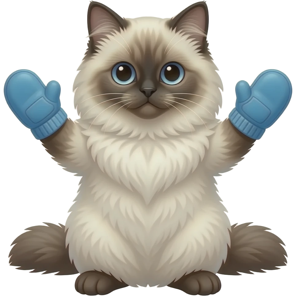 Ragdoll cat  mitted emoji