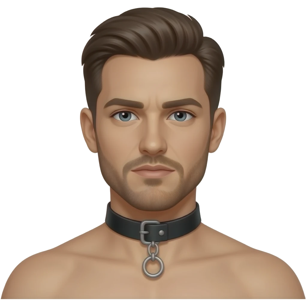 Submissive man is ready for get pegging by a femdom emoji