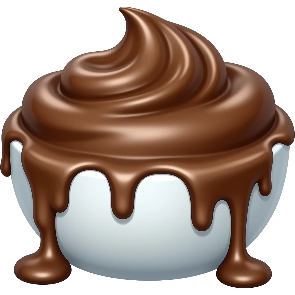 mixing melted chocolate in a bowl emoji