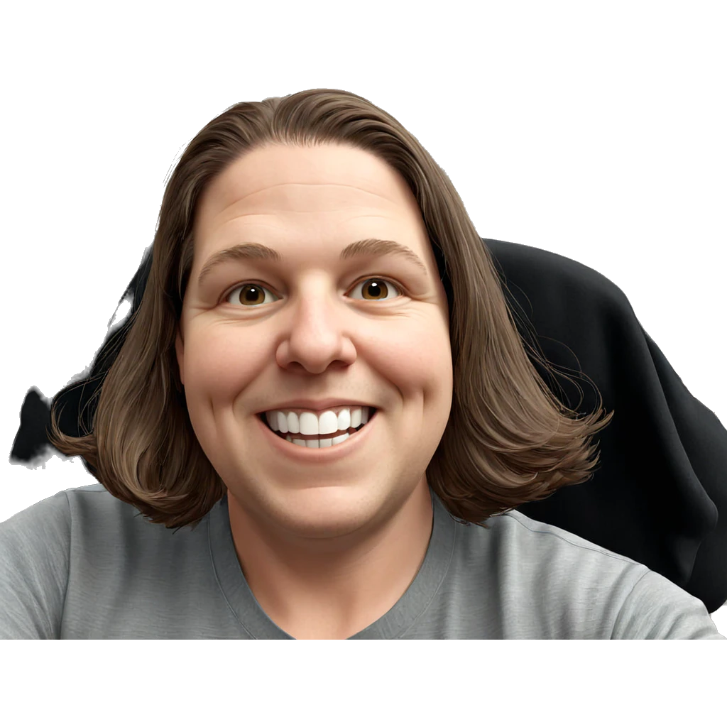 smiling solo with brown hair emoji