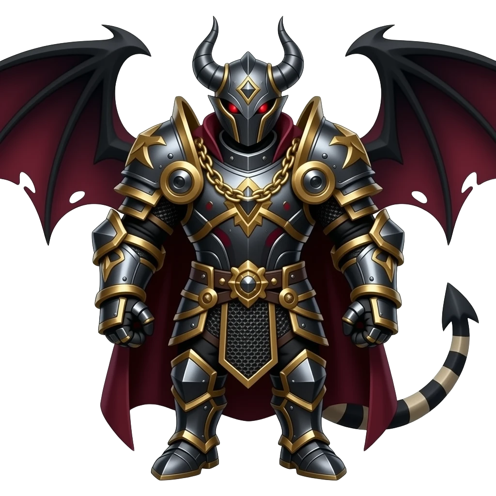 Epic complex knightly divine glorious futuristic detailed dark dusky gloomy deep gothic sanguine-blood-maroon-black-white, realistic Fakémon-Sprigatito-Floragato-Meowscarada-Trico-Sergal-Serval-Vernid-creature (full body) with metal gears and metal collar with gold chains emoji