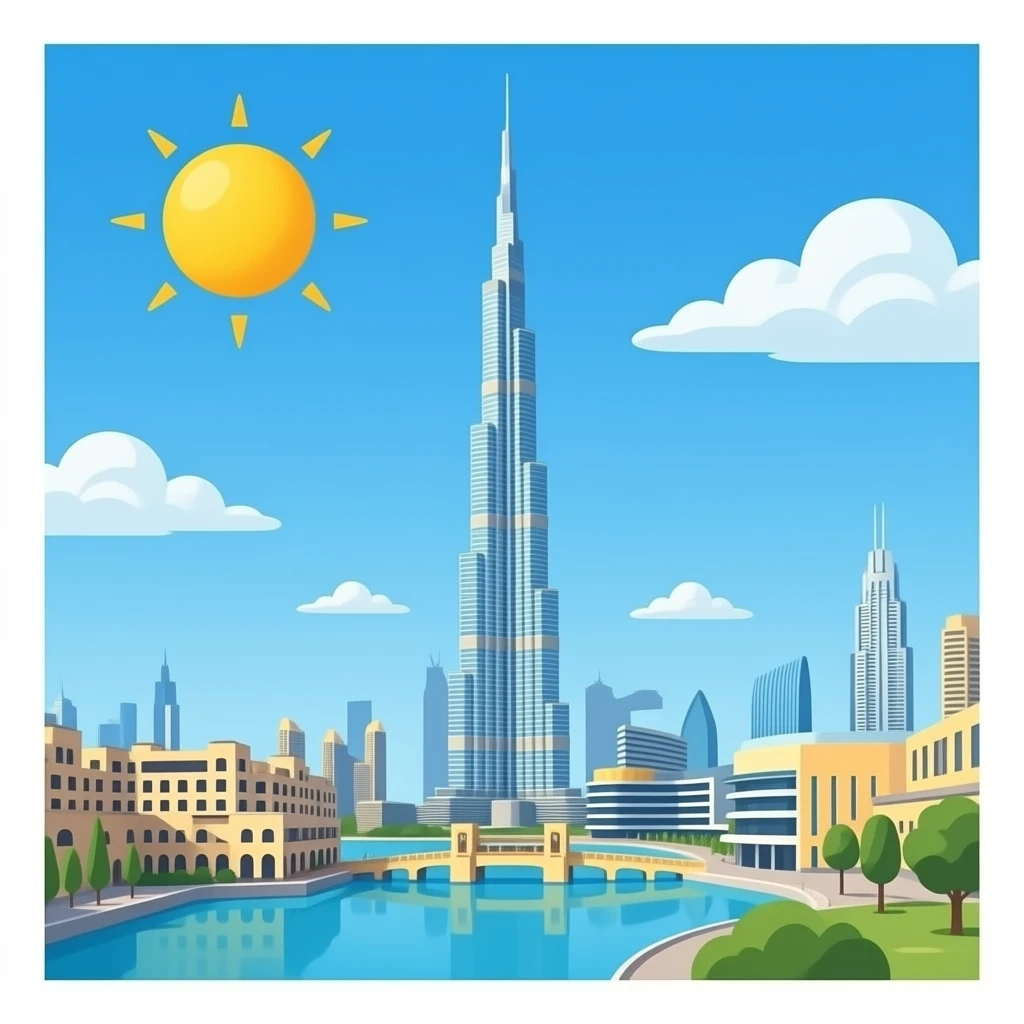 burj Khalifa painting emoji