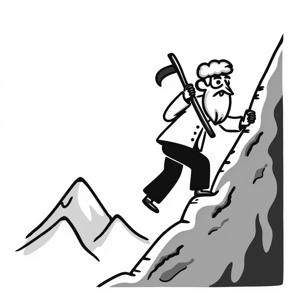 Mountaineering old man emoji emoji