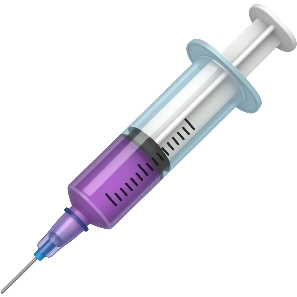 purple syringe emoji