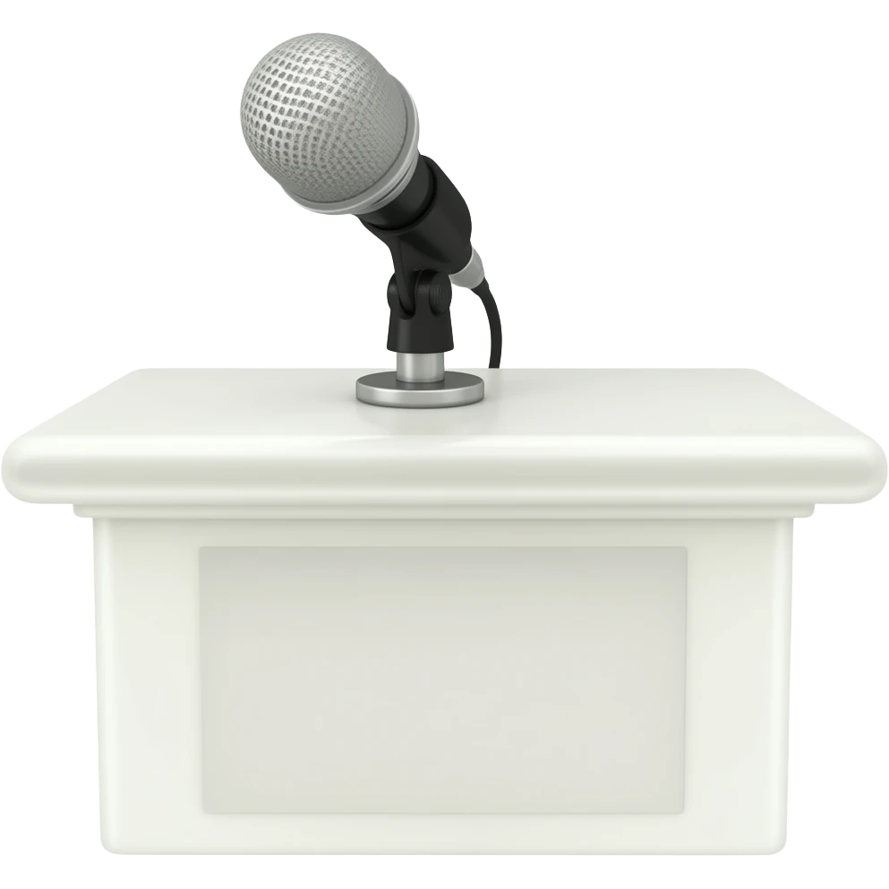 Podium with only one mic png emoji