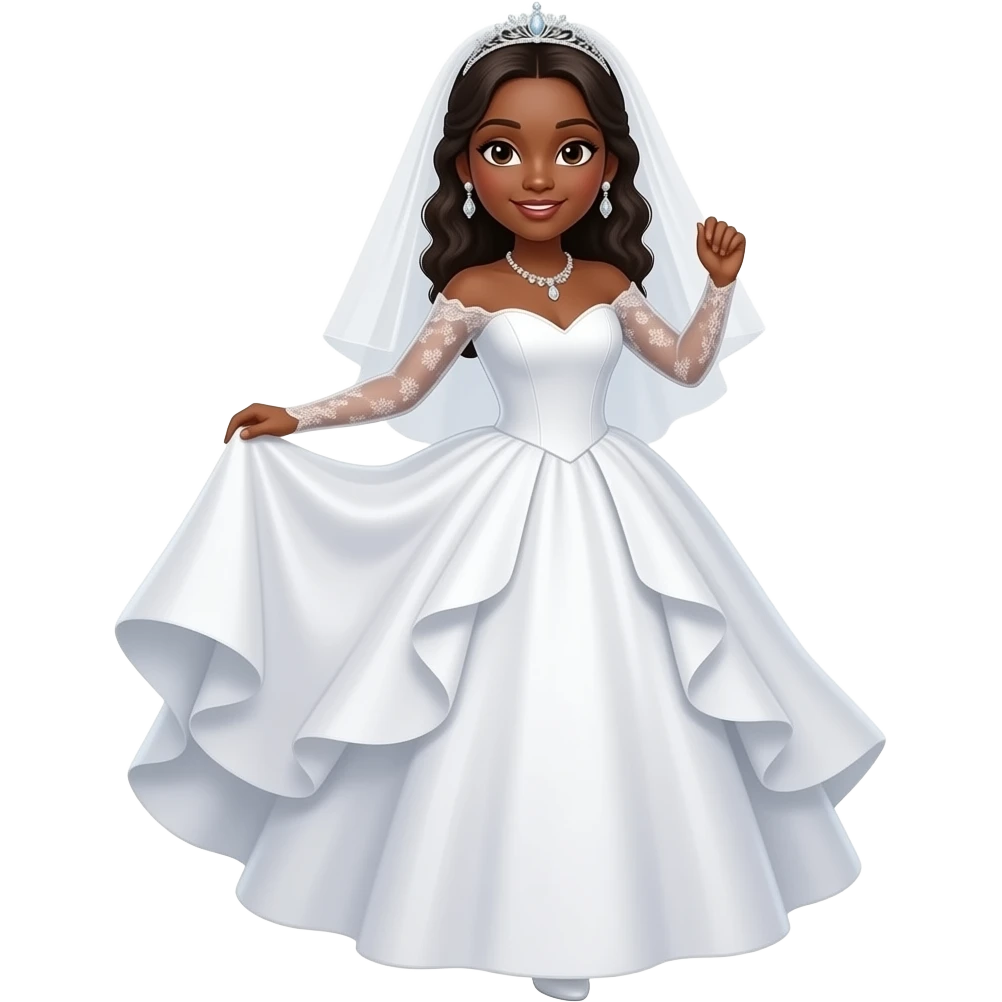 black women bride dance emoji