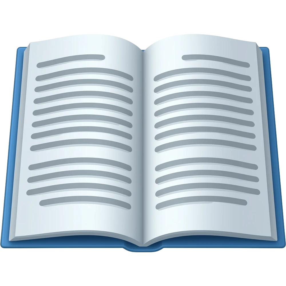 Open Written Book  smaller and blue emoji