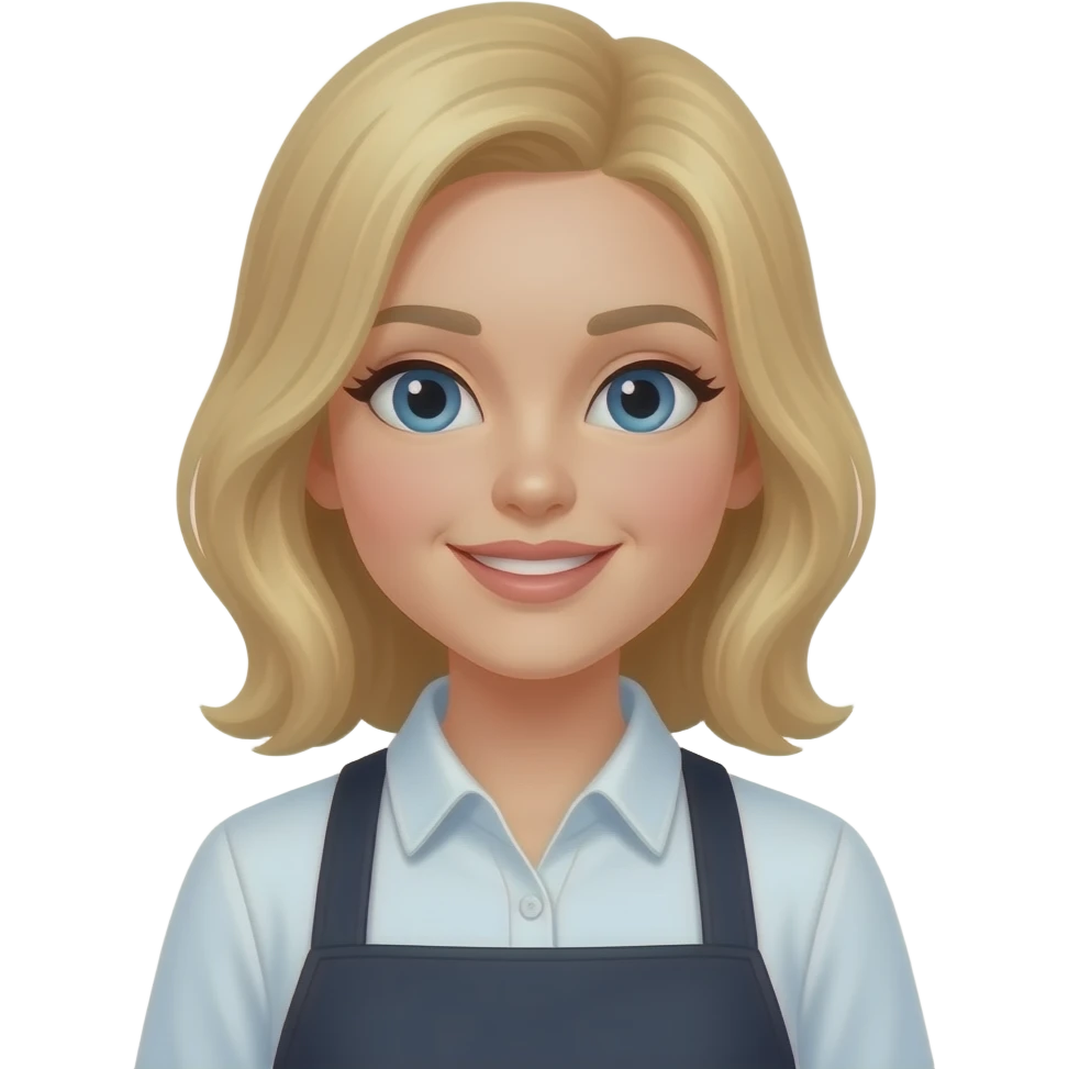 female restaurant worker with blonde hair emoji
