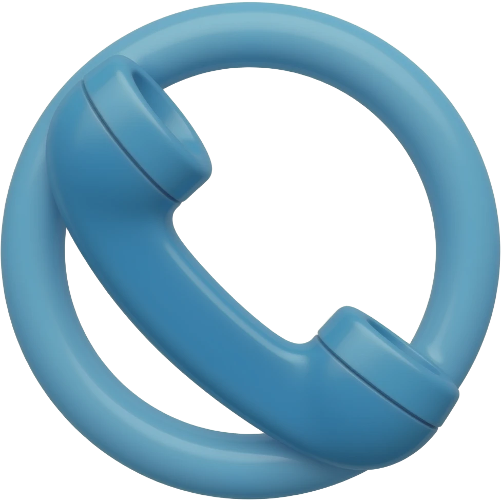 ringing phone in blue without logo emoji