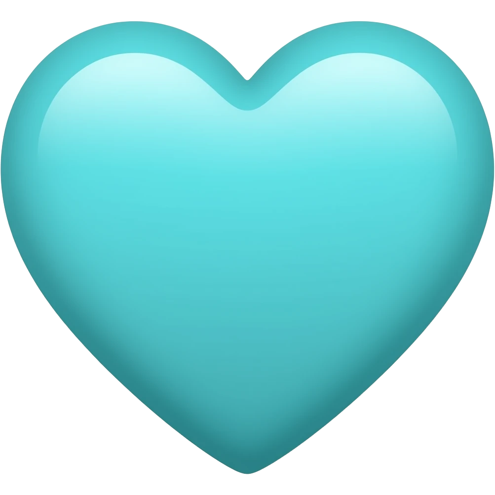 Tiffany blue heart emoji