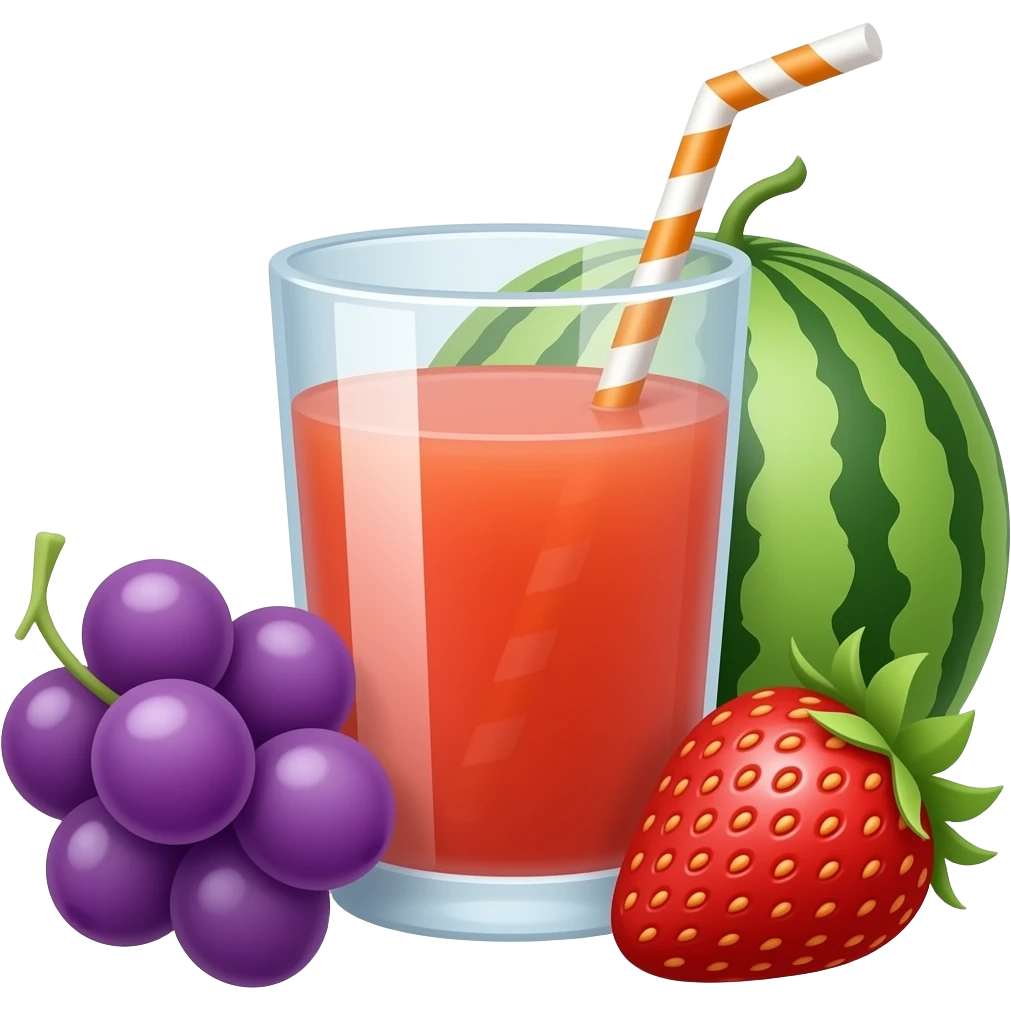 🍇🍓🍉  juice emoji