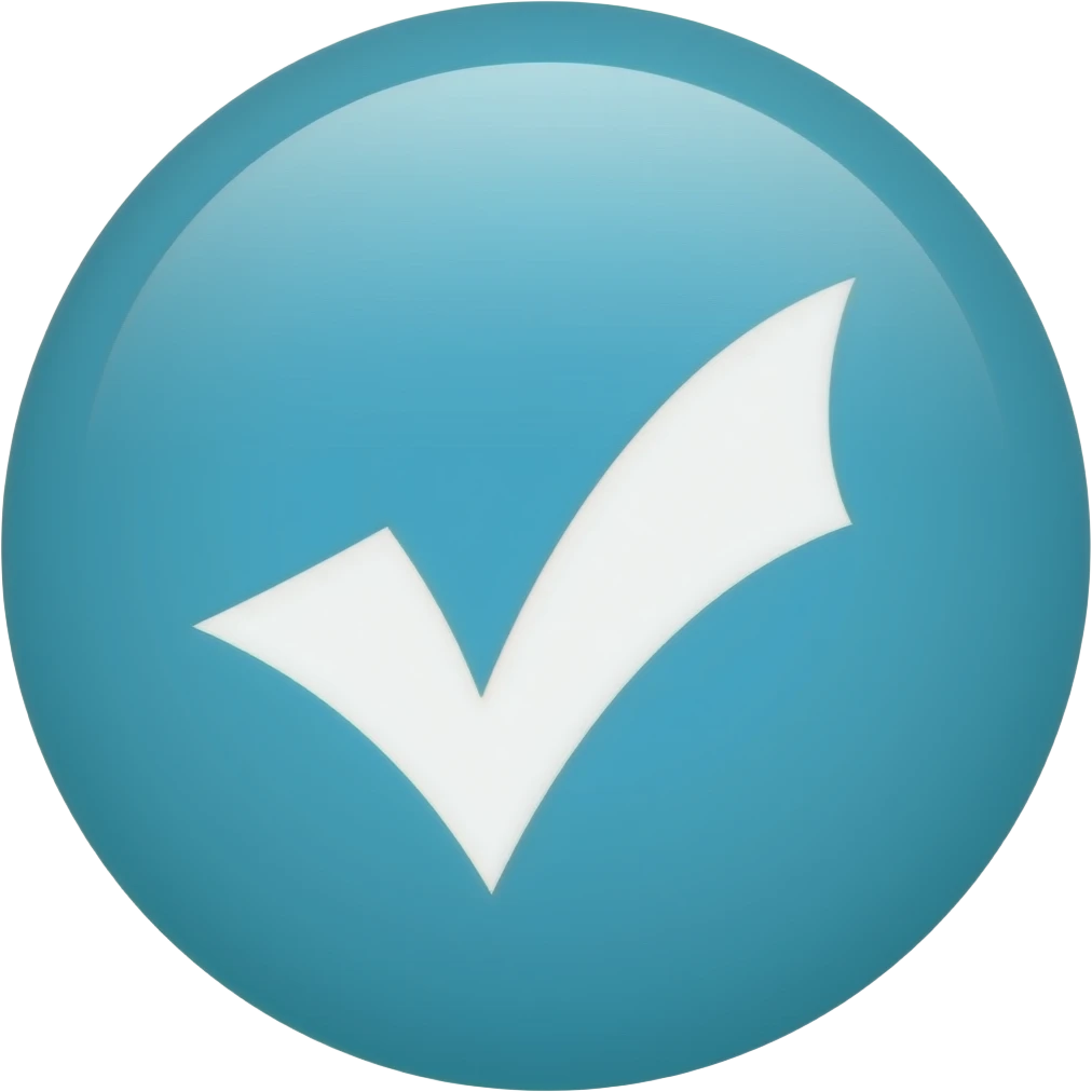 Verification emoji that check which is a white check inside a cyan circle I was an emoji copy and paste emoji