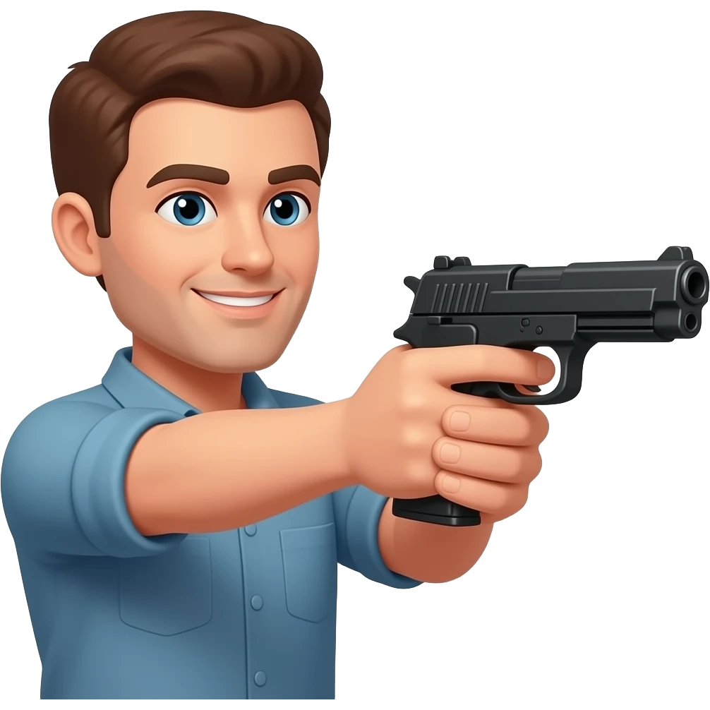 man shooting himself emoji