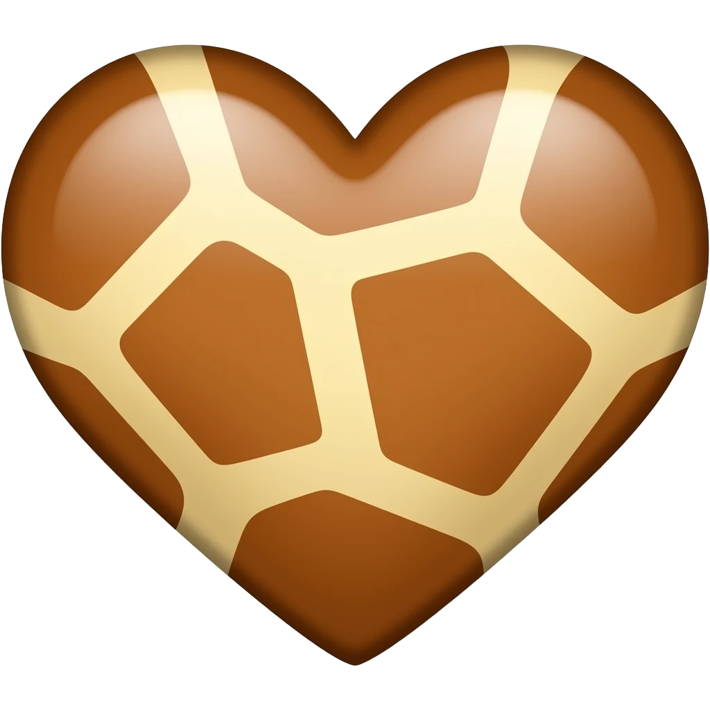 Corazon de jirafa estampado emoji