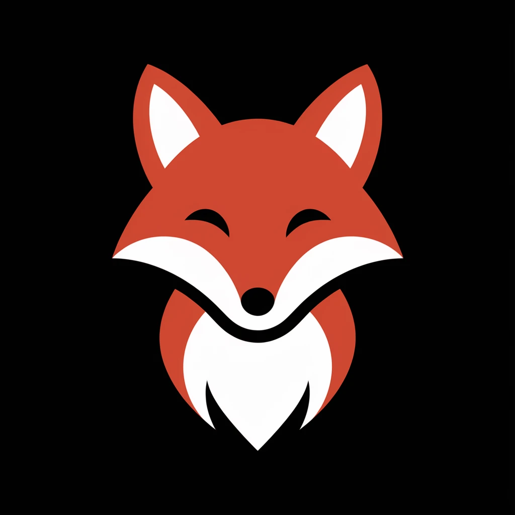 Fox icon black silhouette emoji