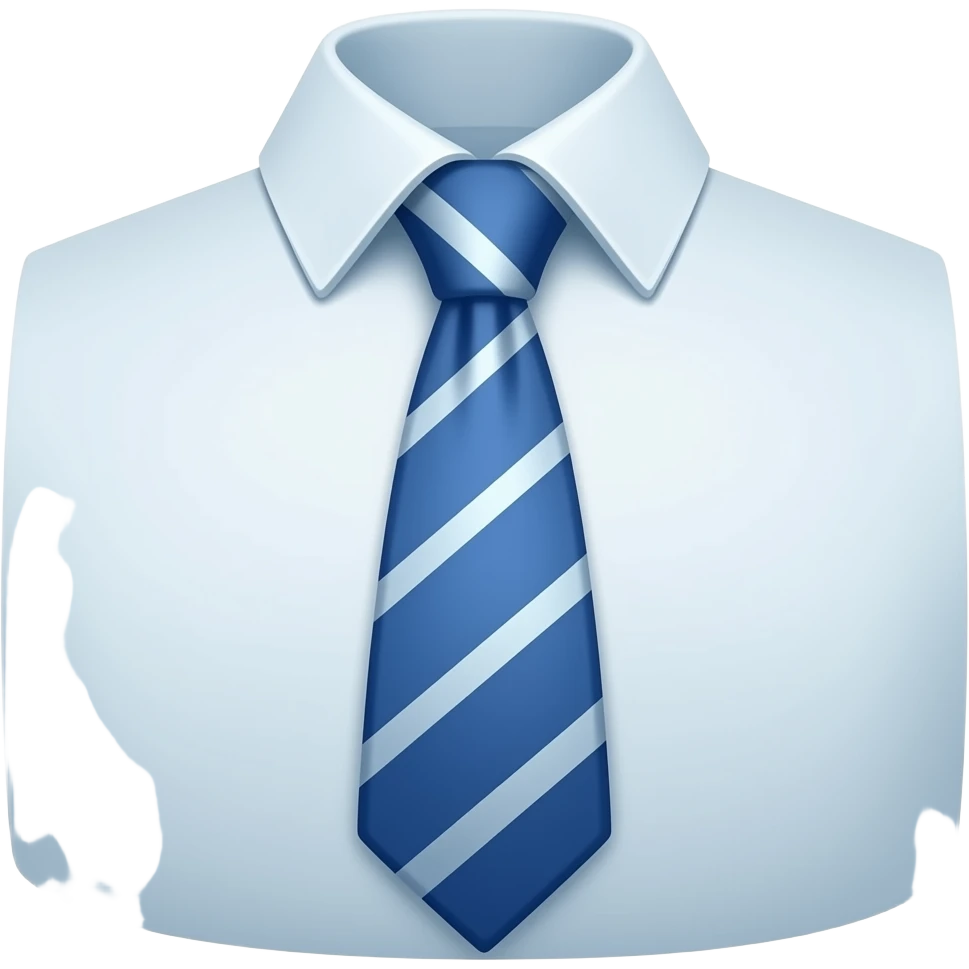 a short blue worker tie emoji