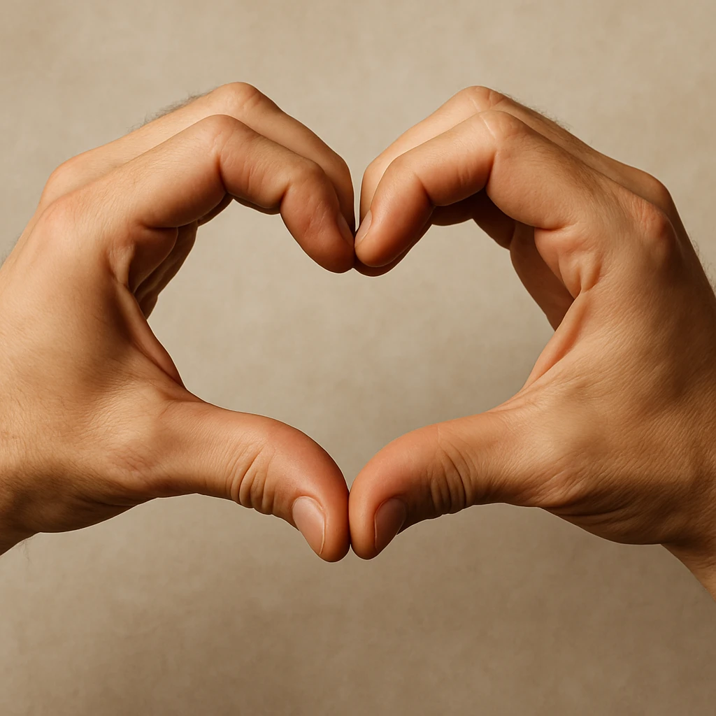 heart shaped hands emoji