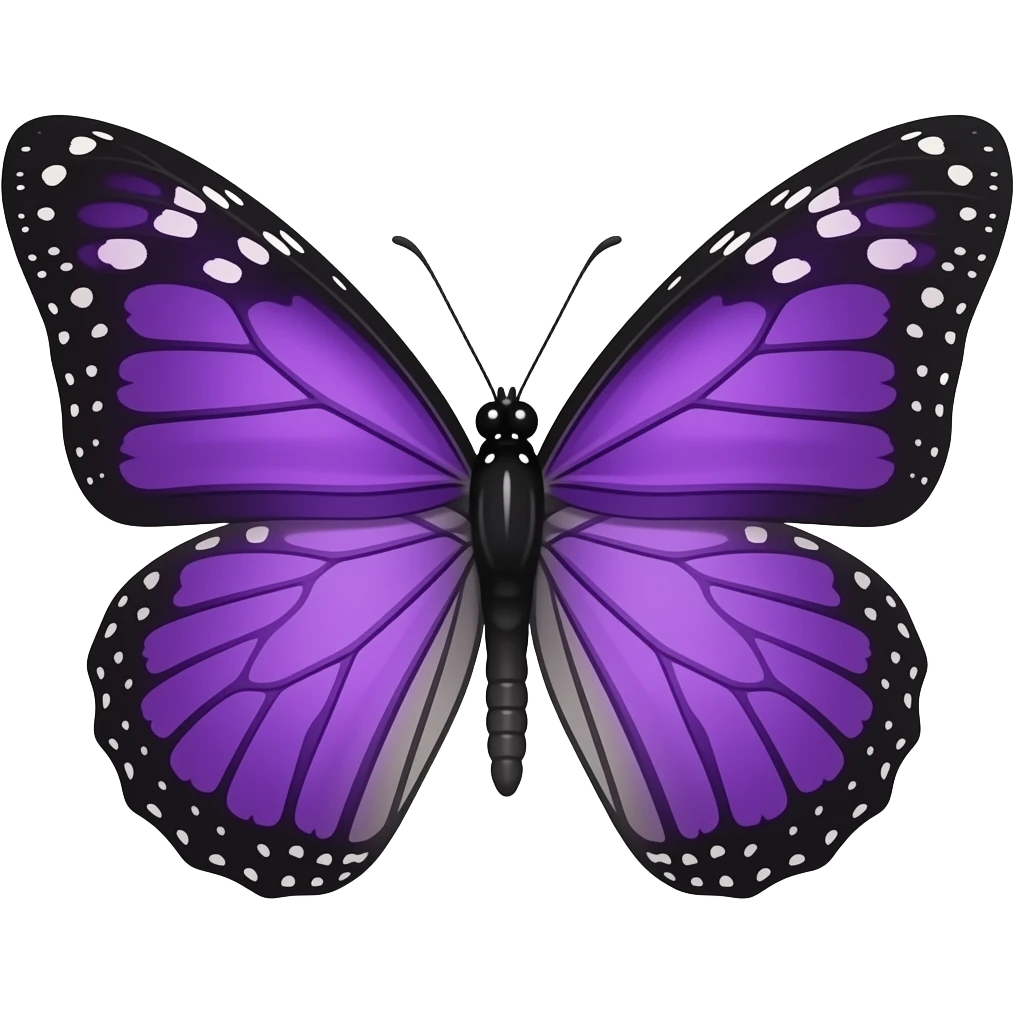 Purple colour Butterfly emoji I want emoji