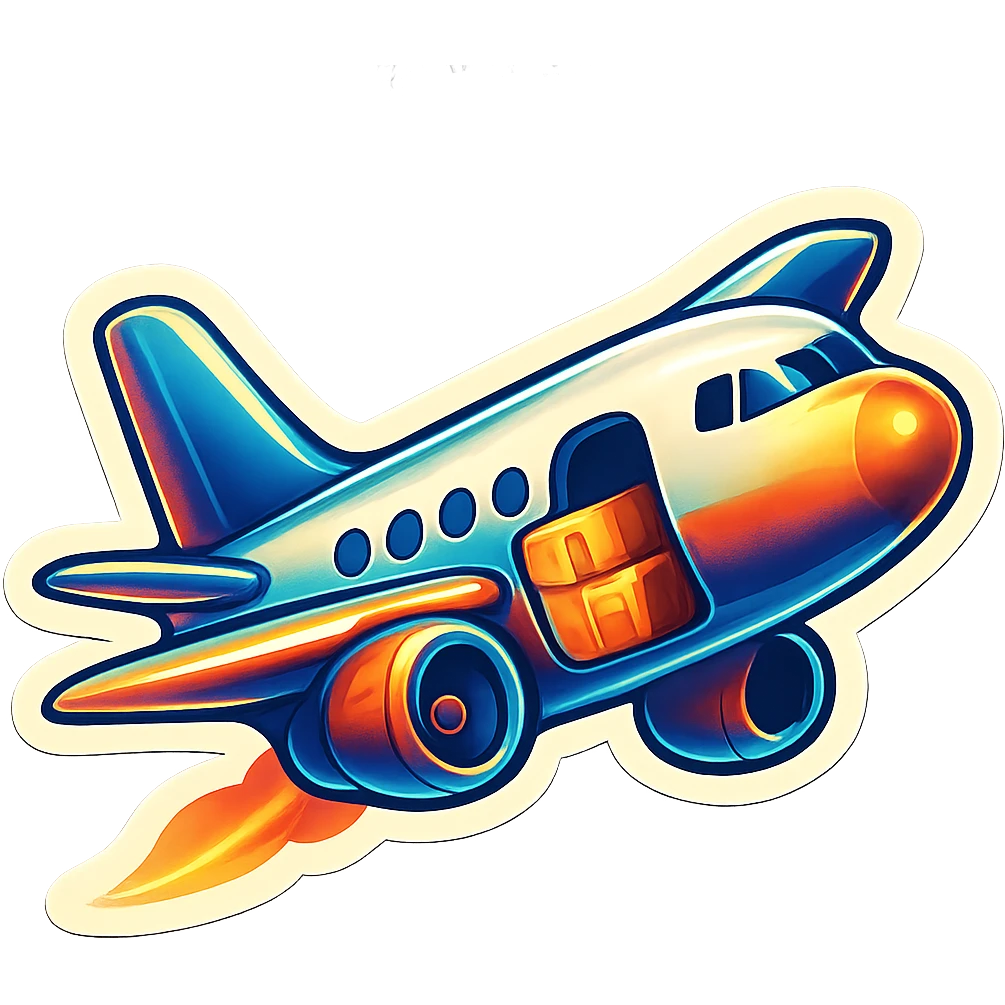 Картинка взлетающего самолета внутри него коробки с посылками emoji