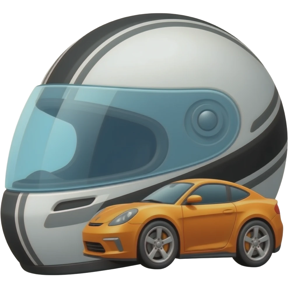 Sleep token logo with a motercycle helmet and a spoets car emoji