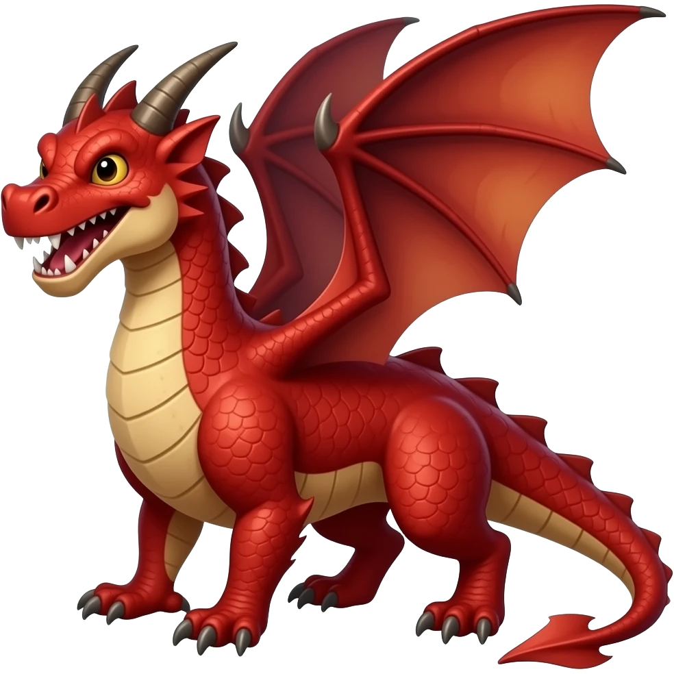 Dangerous Dragon red colour emoji