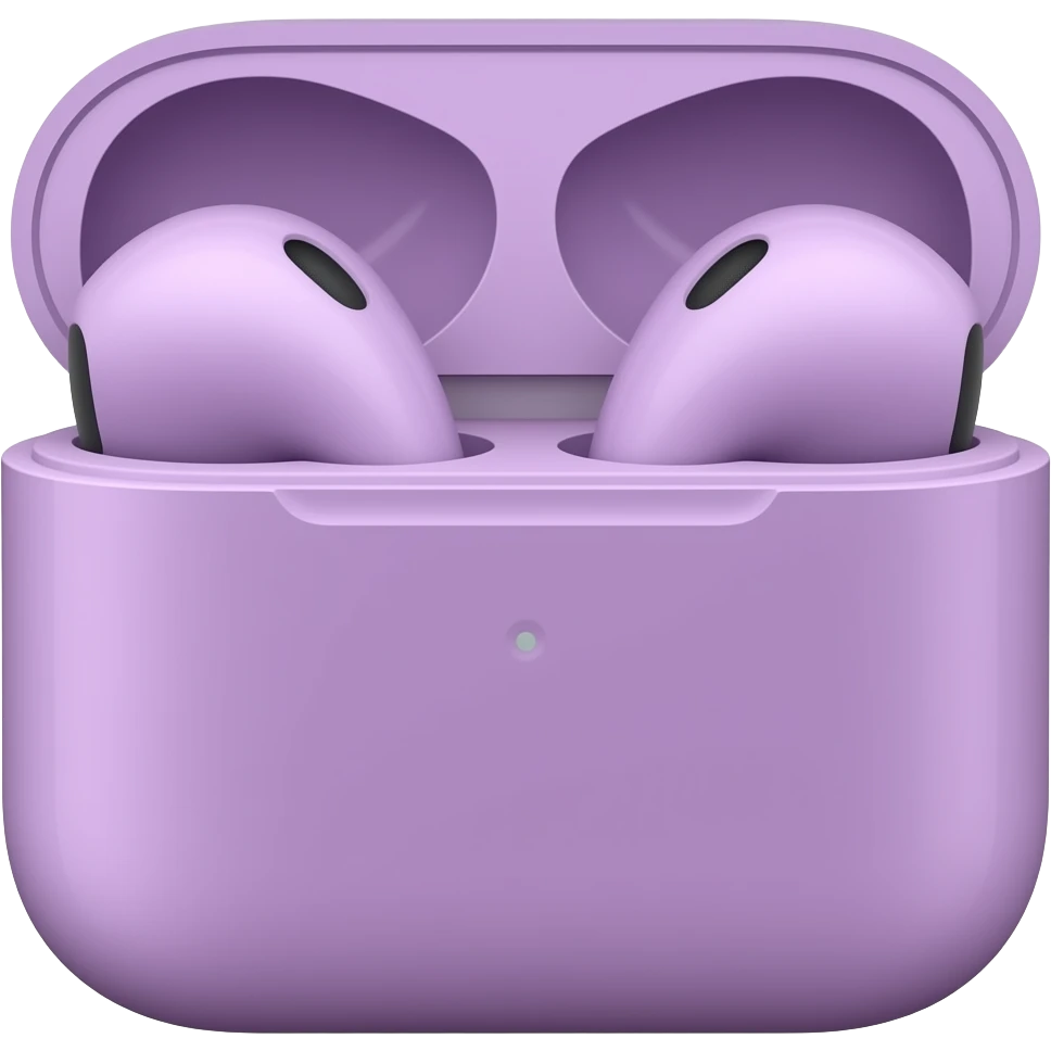 Purple AirPods emoji