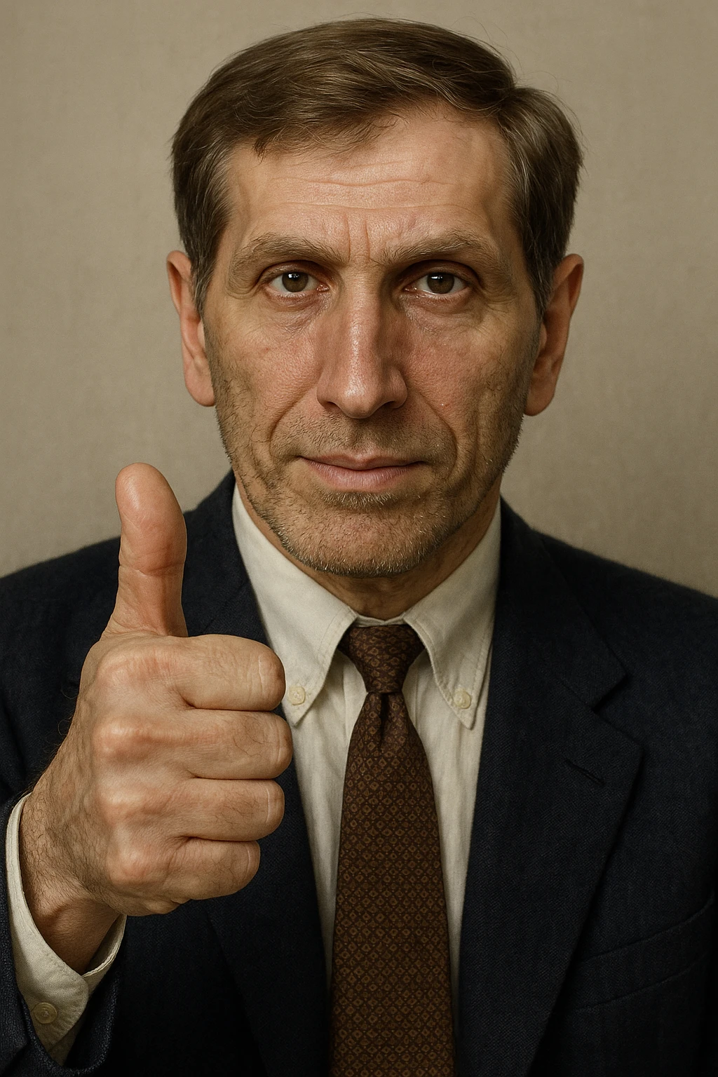 Bobby Fischer giving a thumbs up emoji