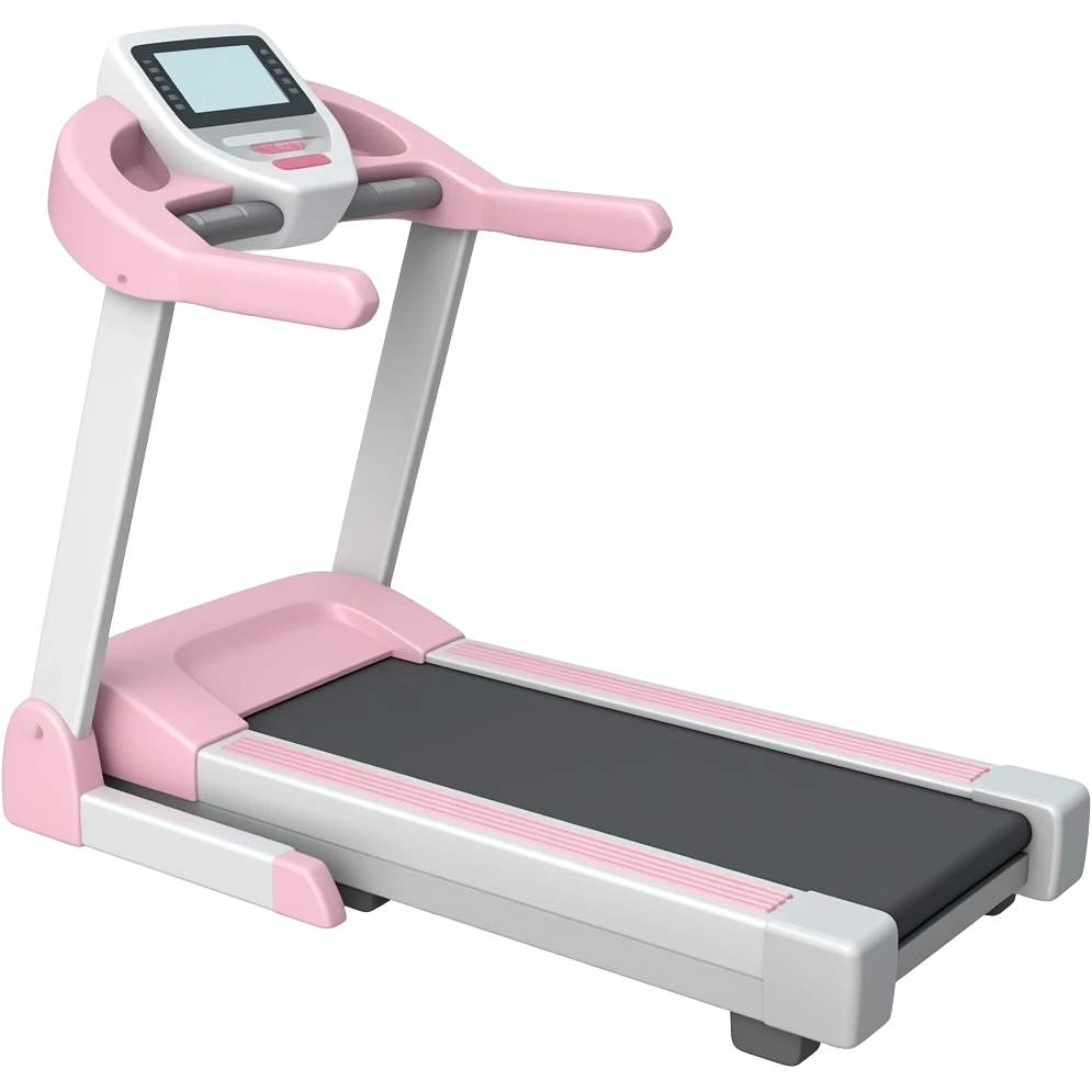White gym stair master with pastel pink, minimal backdrop emoji
