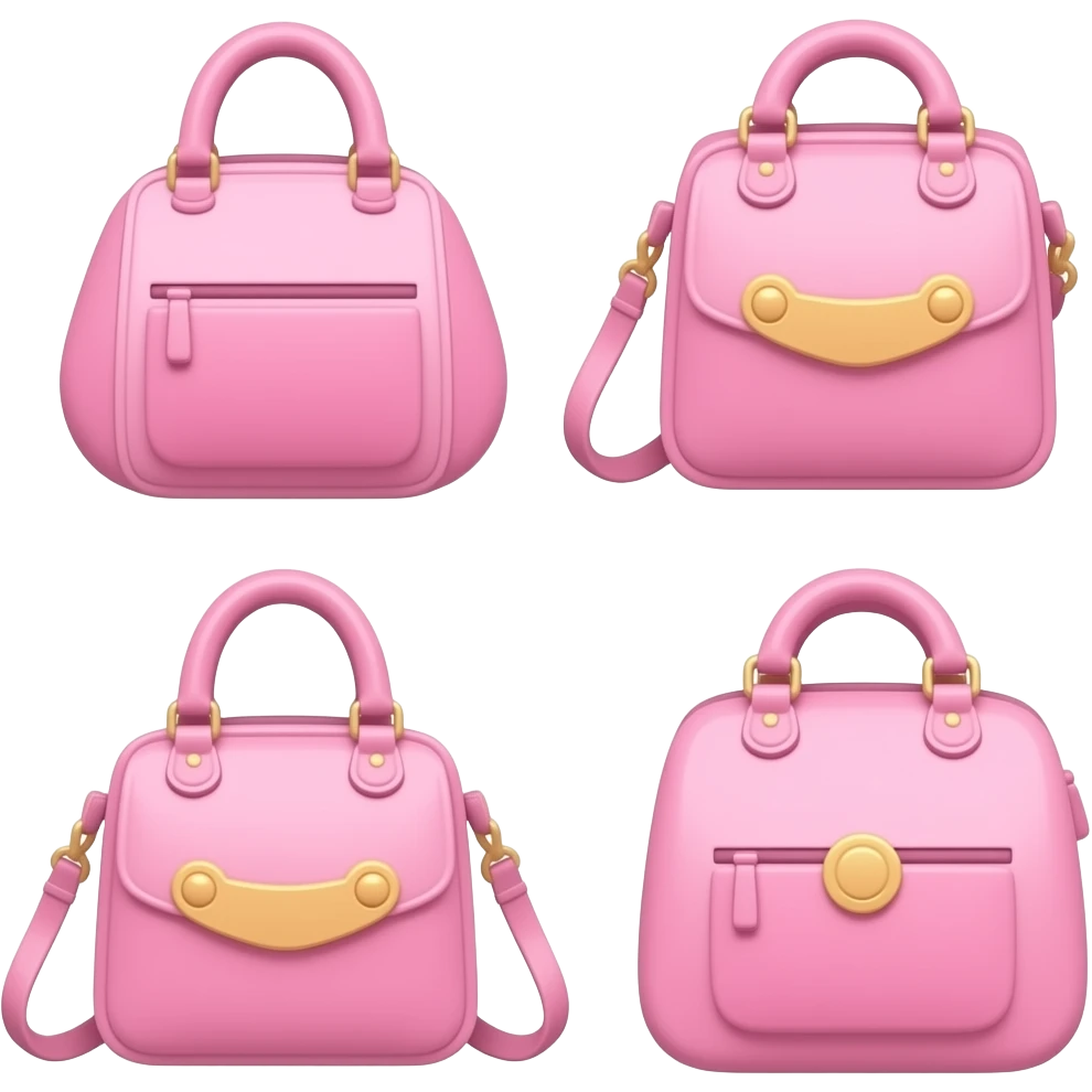 Pink cute bags emoji