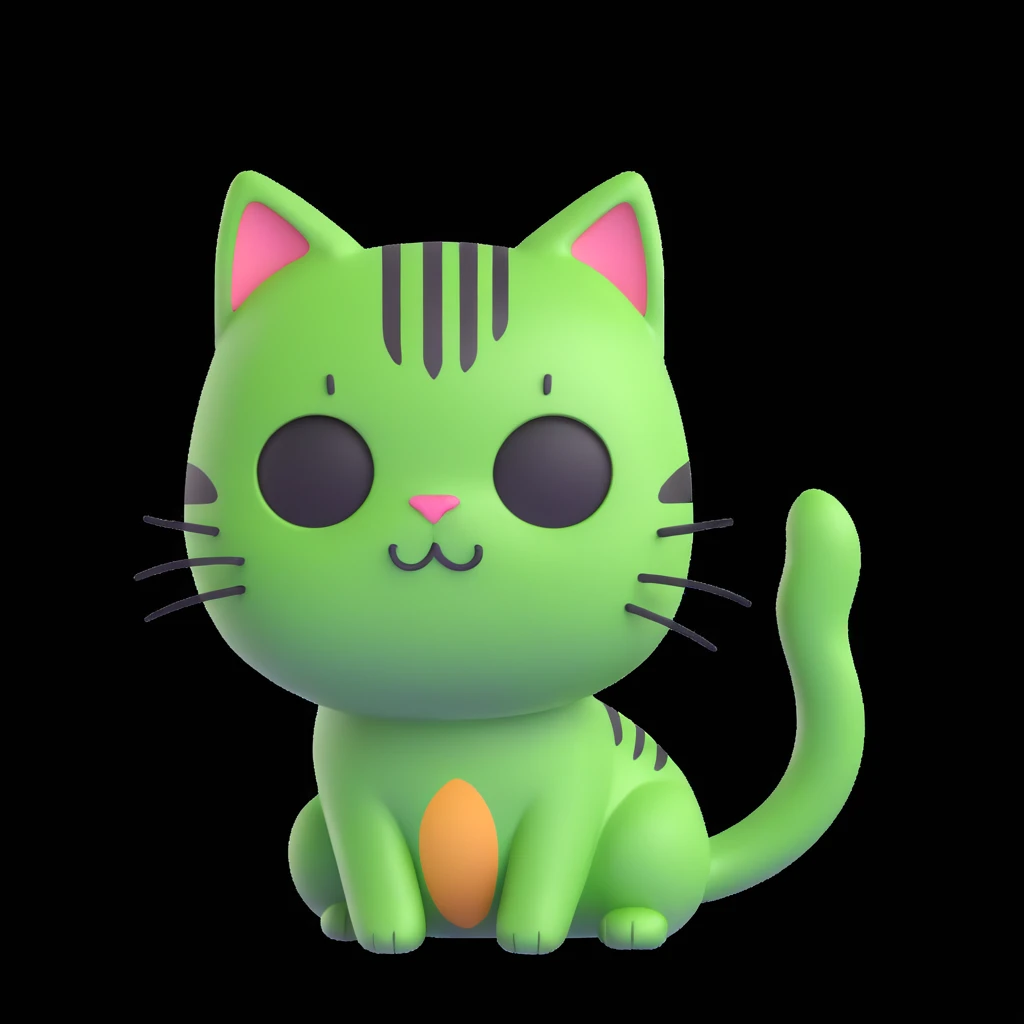 green cat emoji