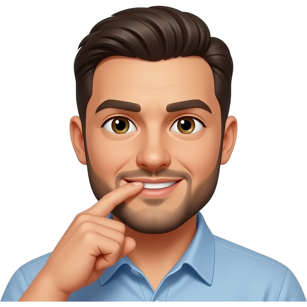 Yellow emoji face biting finger coyly emoji