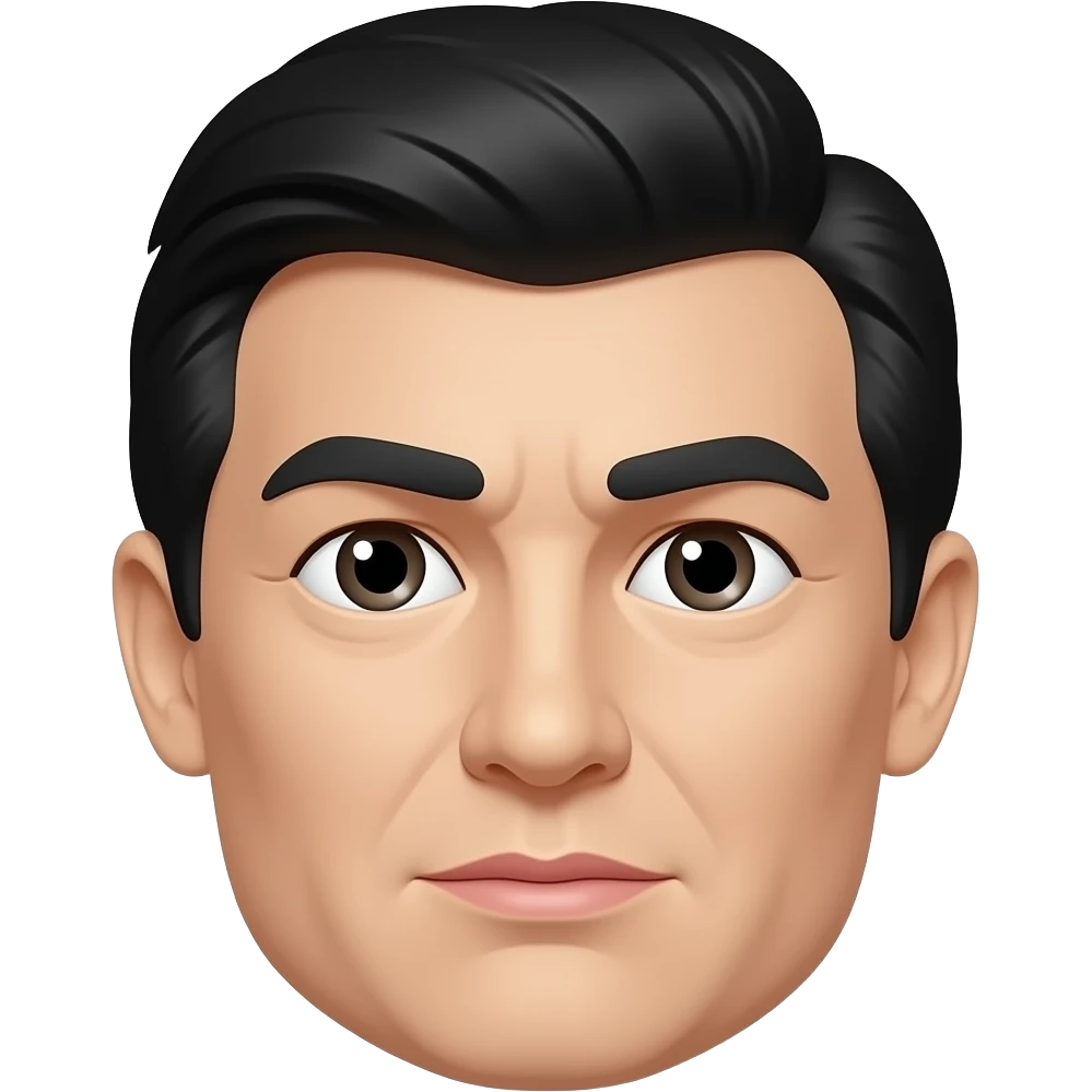 face shape look like trump with black hair emoji