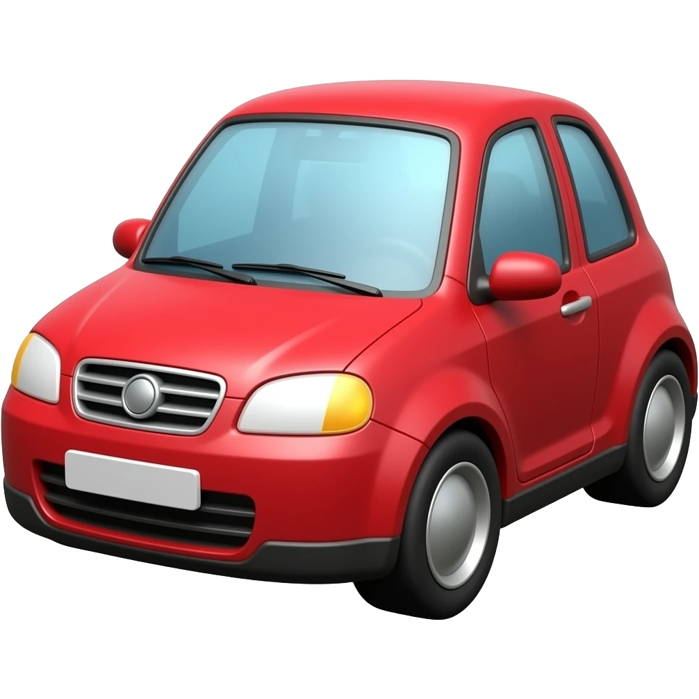 3d red car emoji
