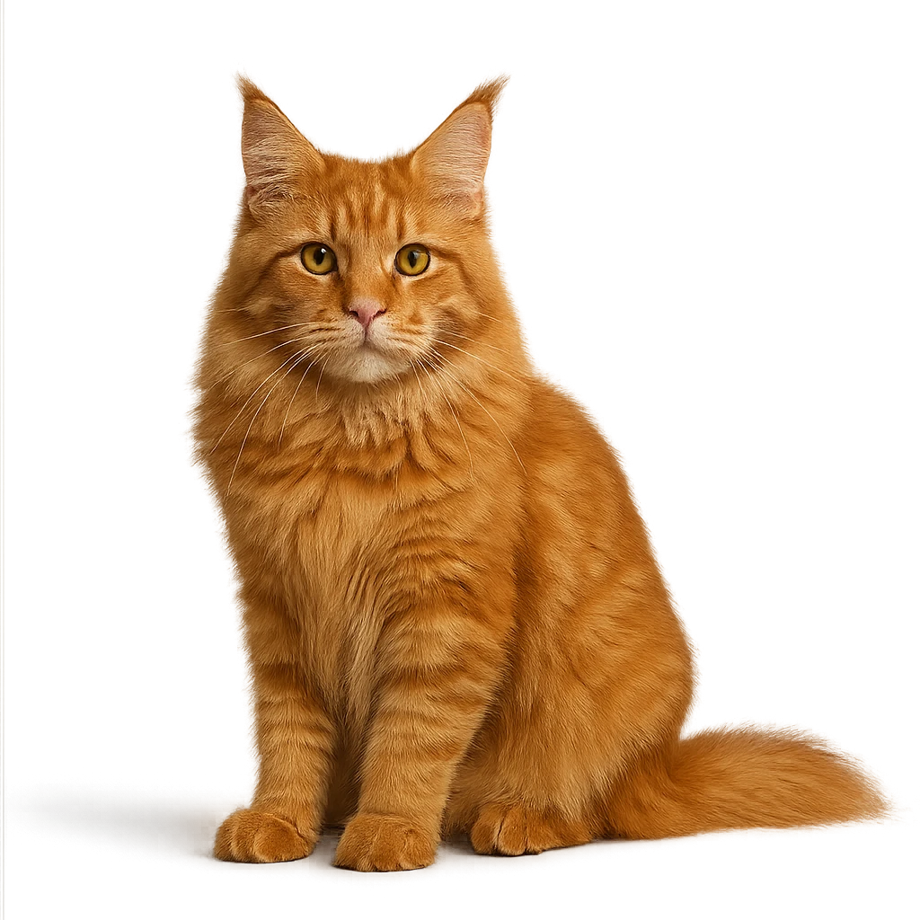 A red Maine Coon cat emoji