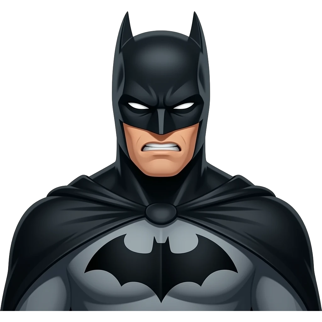 Batman chibi fierce emoji