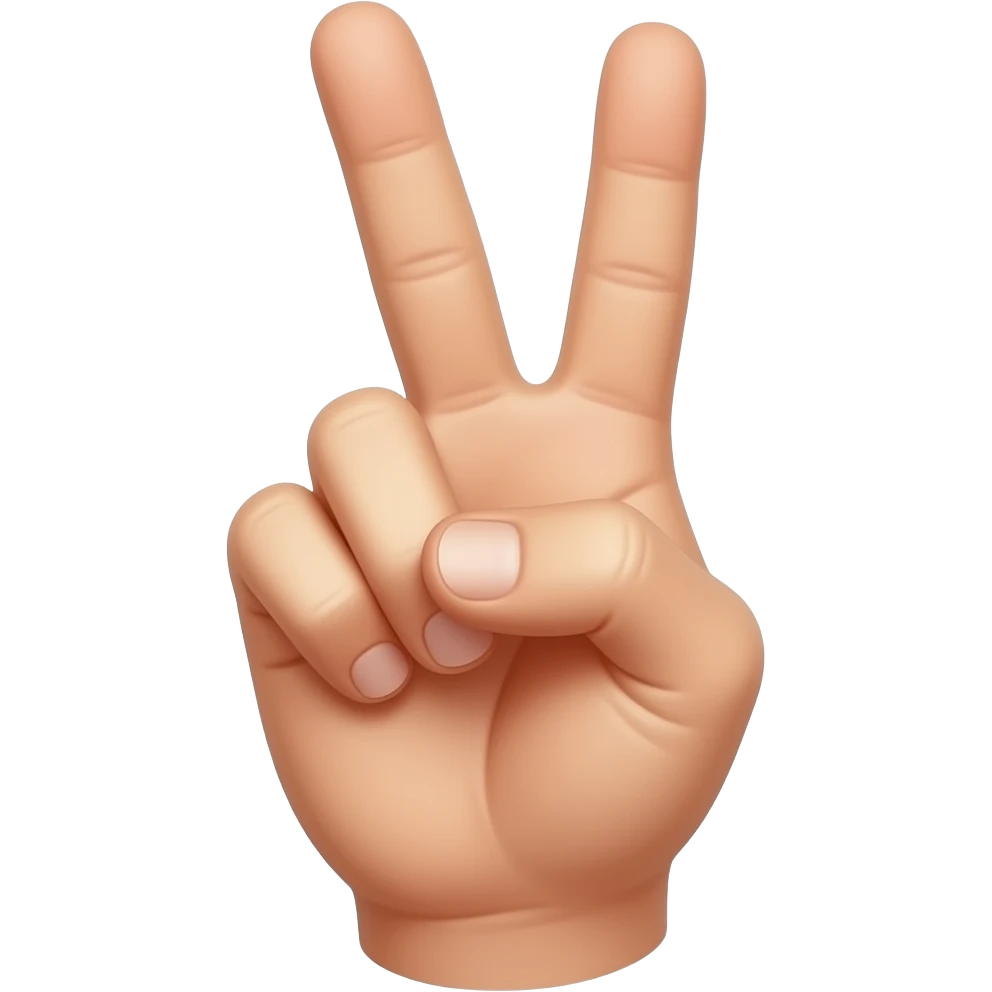 Peace ✌️ but with the thumb out emoji