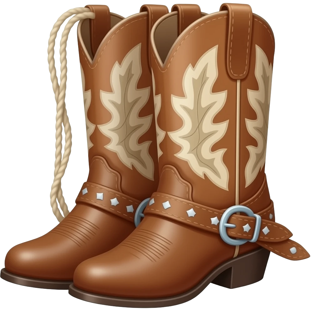 Brown cowgirl boots emoji